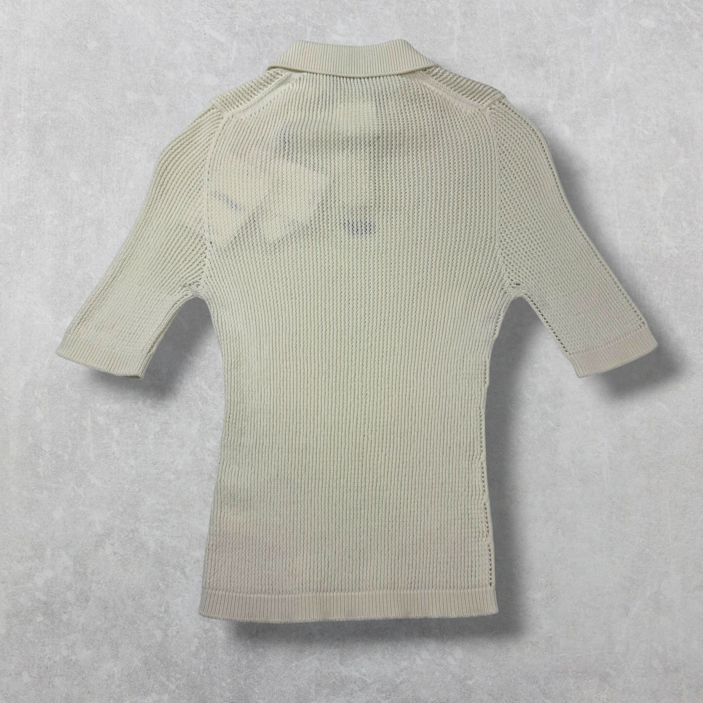 Off-White Off Net Short Sleeve Polo L