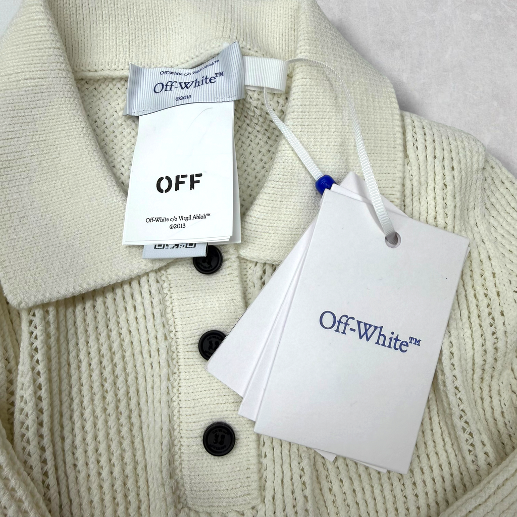 Off-White Off Net Short Sleeve Polo L