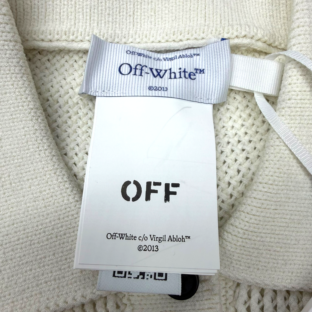 Off-White Off Net Short Sleeve Polo L