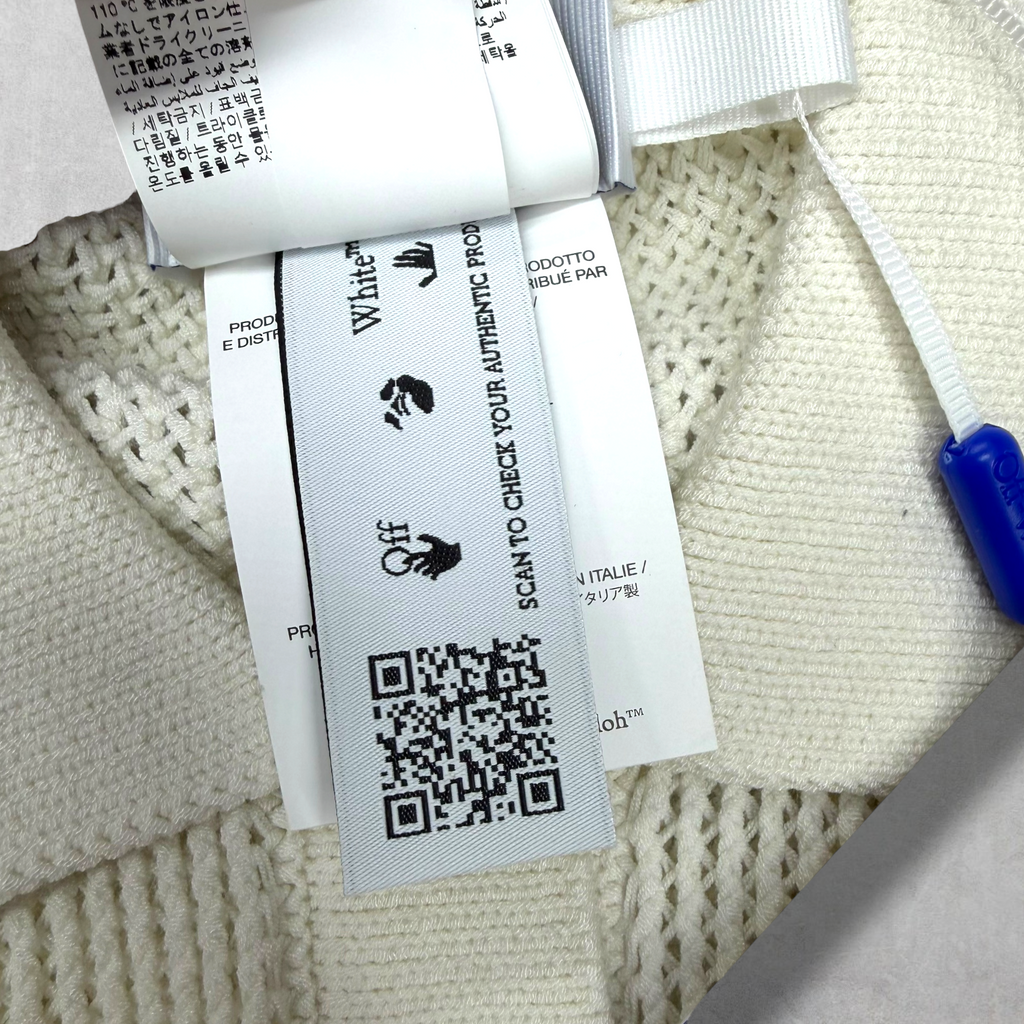 Off-White Off Net Short Sleeve Polo L