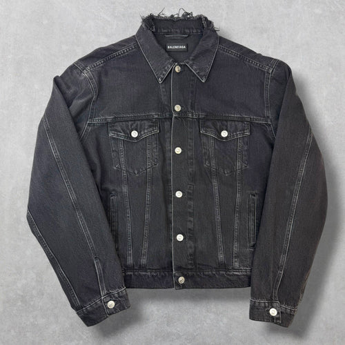 Balenciaga Embroidered Political Logo Denim Jacket 54 (L)