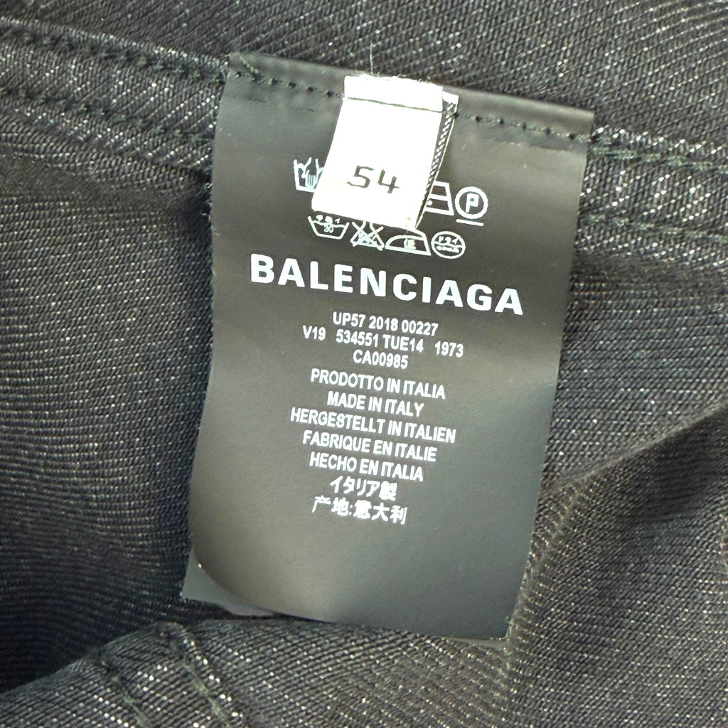 Balenciaga Embroidered Political Logo Denim Jacket 54 (L)