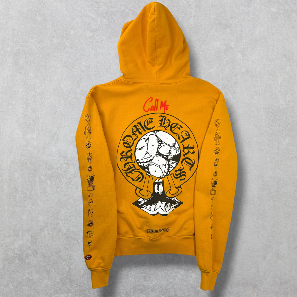 Chrome Hearts Matty Boy 'Call Me' Yellow Hoodie XS