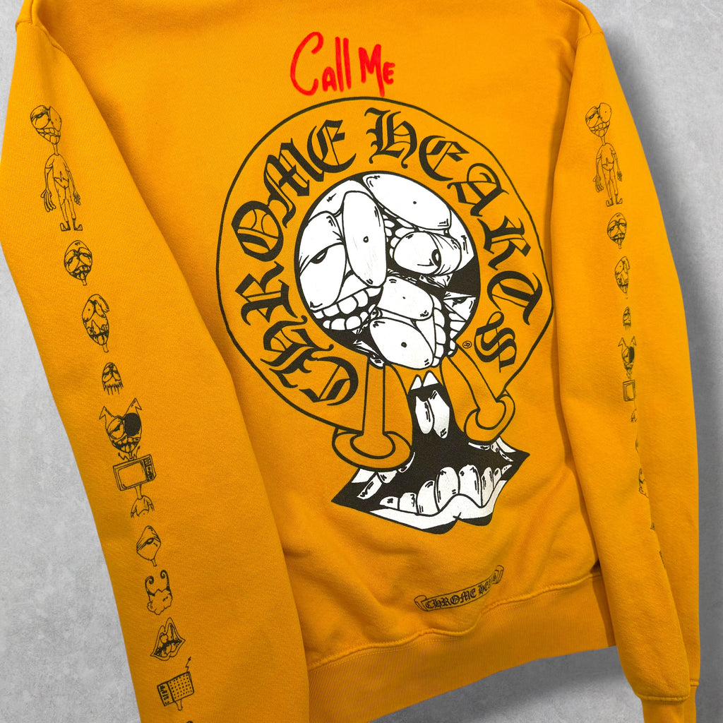 Chrome Hearts Matty Boy 'Call Me' Yellow Hoodie XS