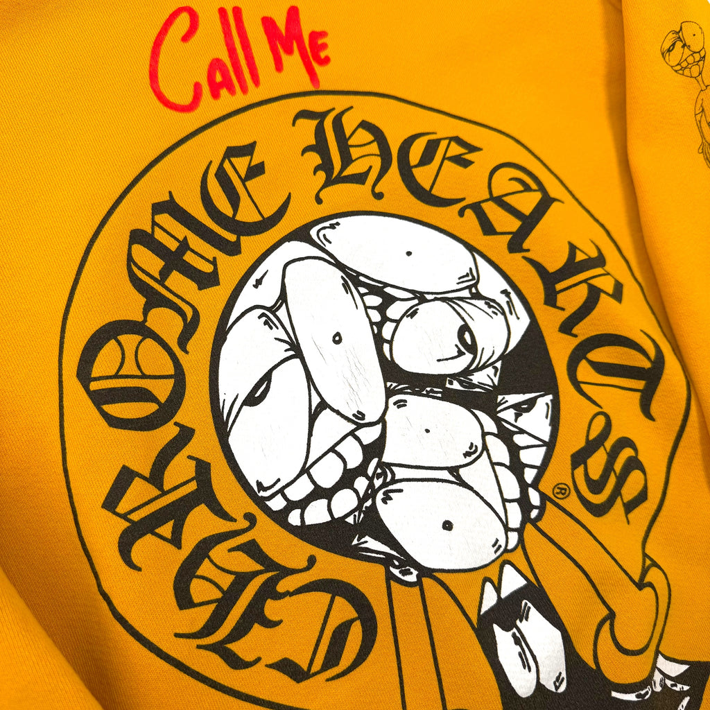 Chrome Hearts Matty Boy 'Call Me' Yellow Hoodie XS