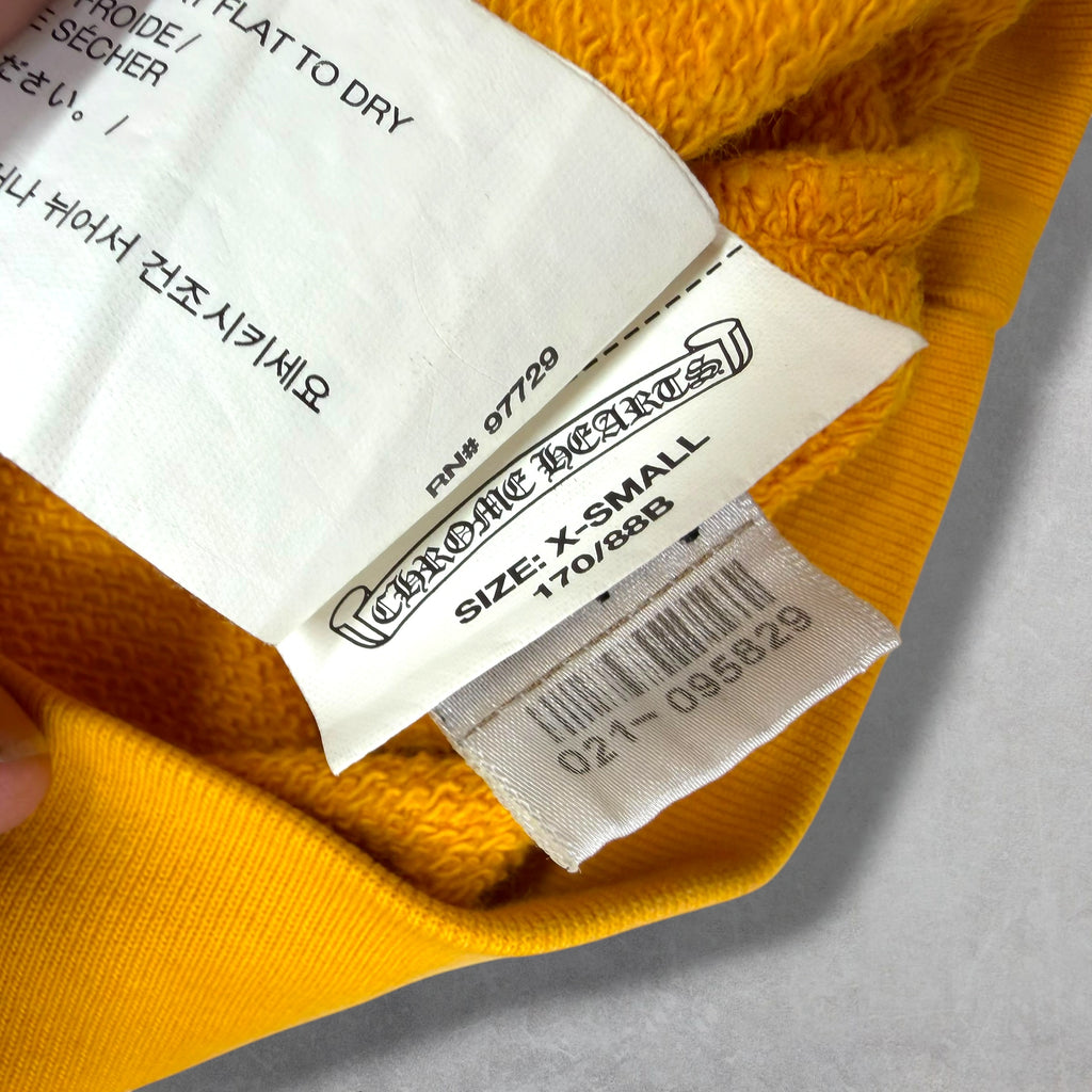 Chrome Hearts Matty Boy 'Call Me' Yellow Hoodie XS