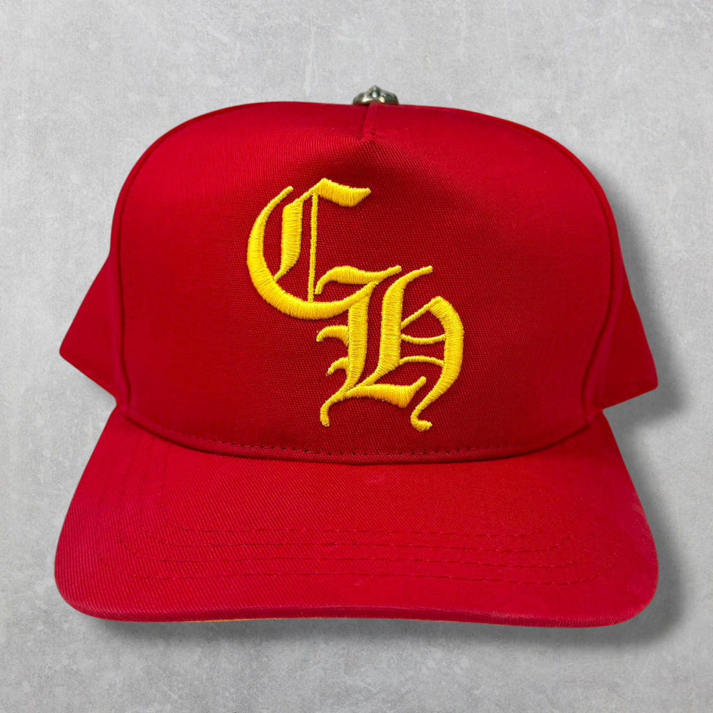 Chrome Hearts Yellow CH Red Baseball Hat
