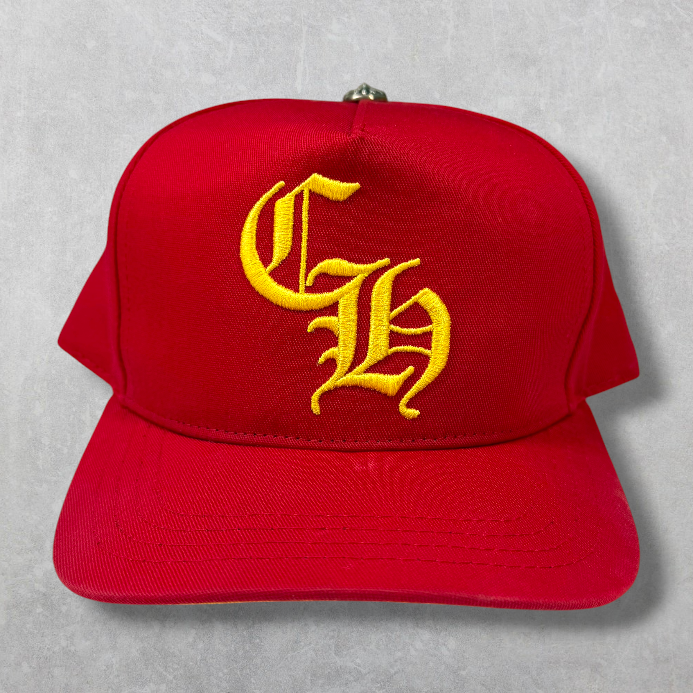 Chrome Hearts Yellow CH Red Baseball Hat