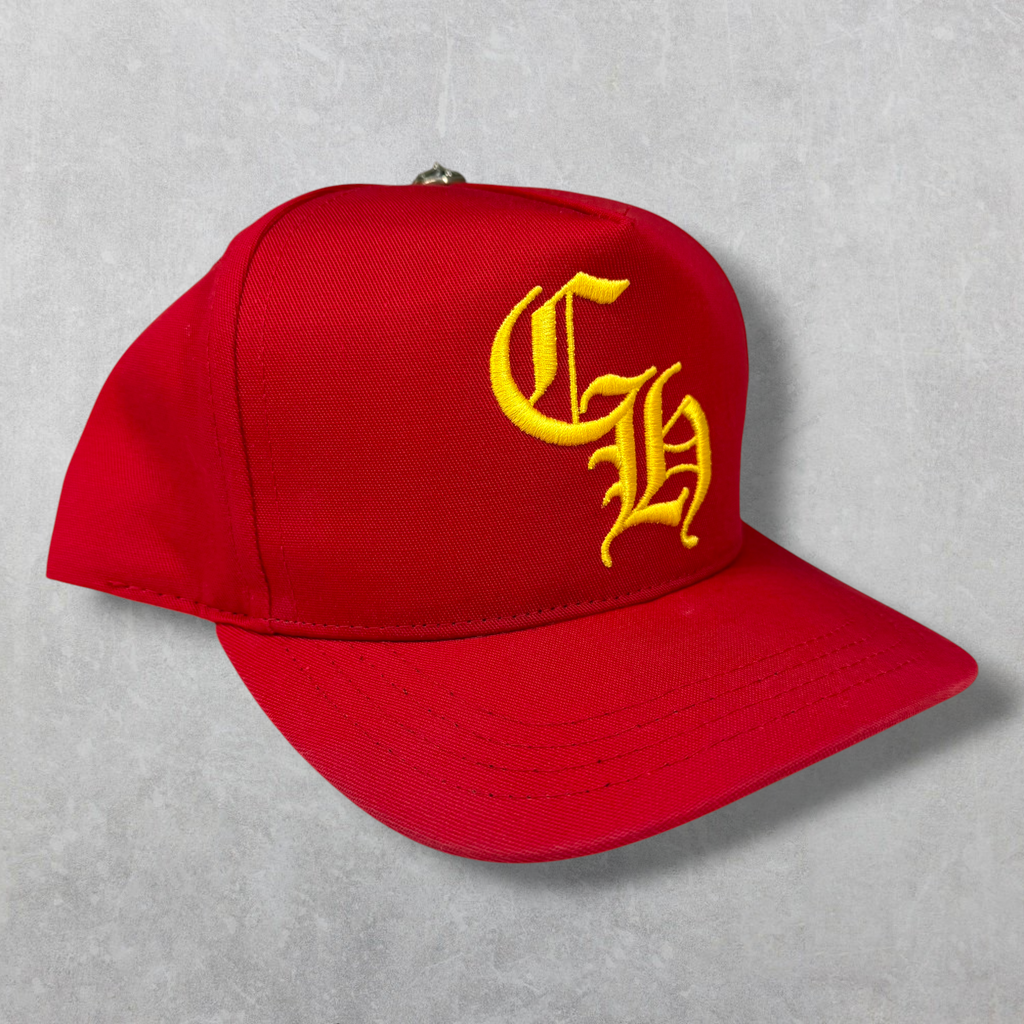 Chrome Hearts Yellow CH Red Baseball Hat