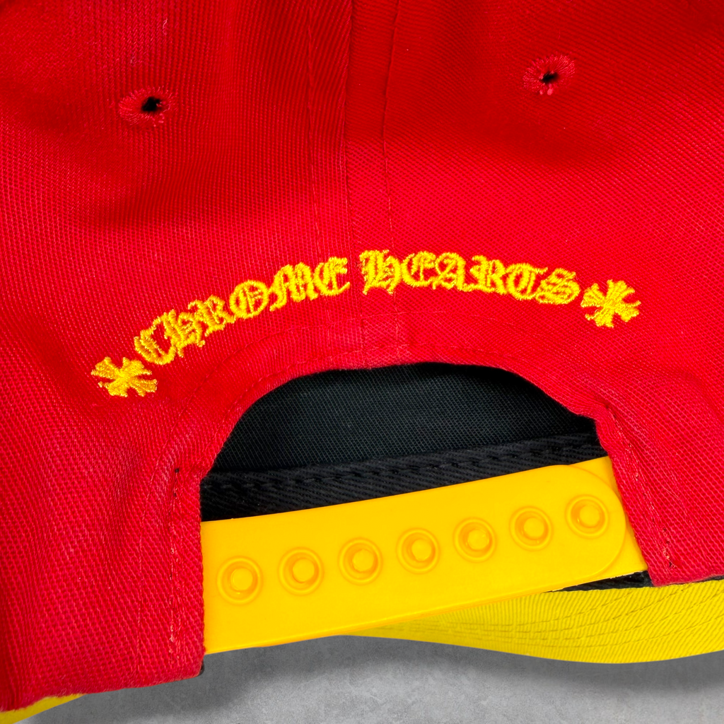 Chrome Hearts Yellow CH Red Baseball Hat