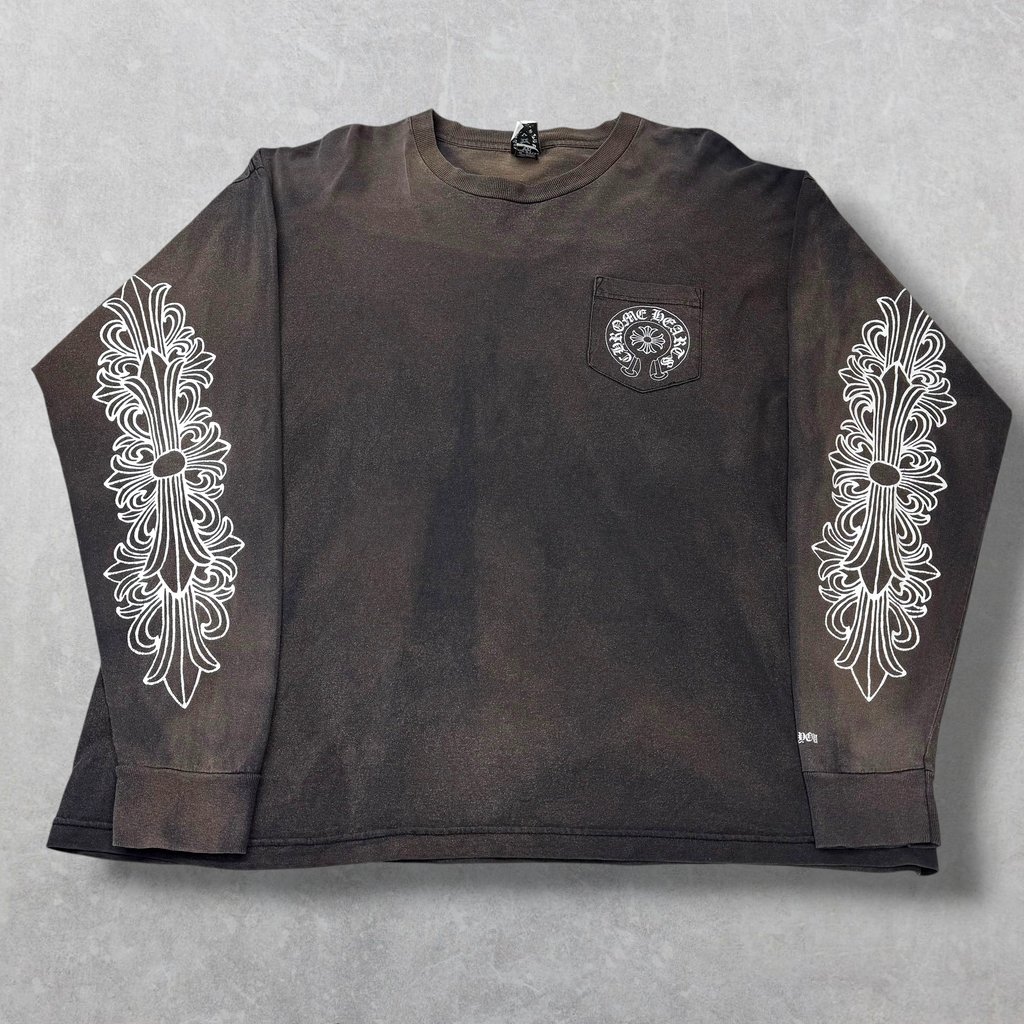 Vintage Chrome Hearts Las Vegas Horseshoe Floral L/S XXL
