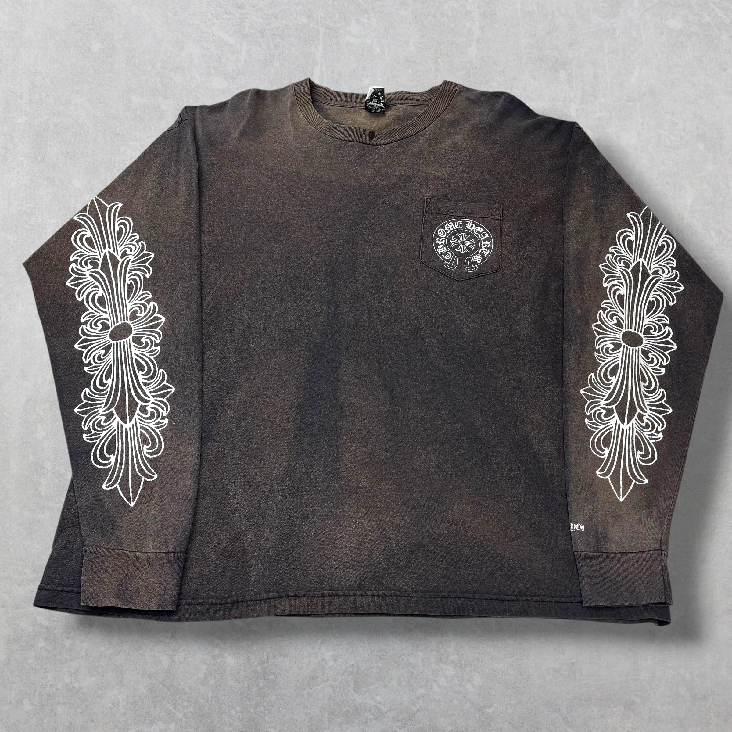 Vintage Chrome Hearts Las Vegas Horseshoe Floral L/S XXL