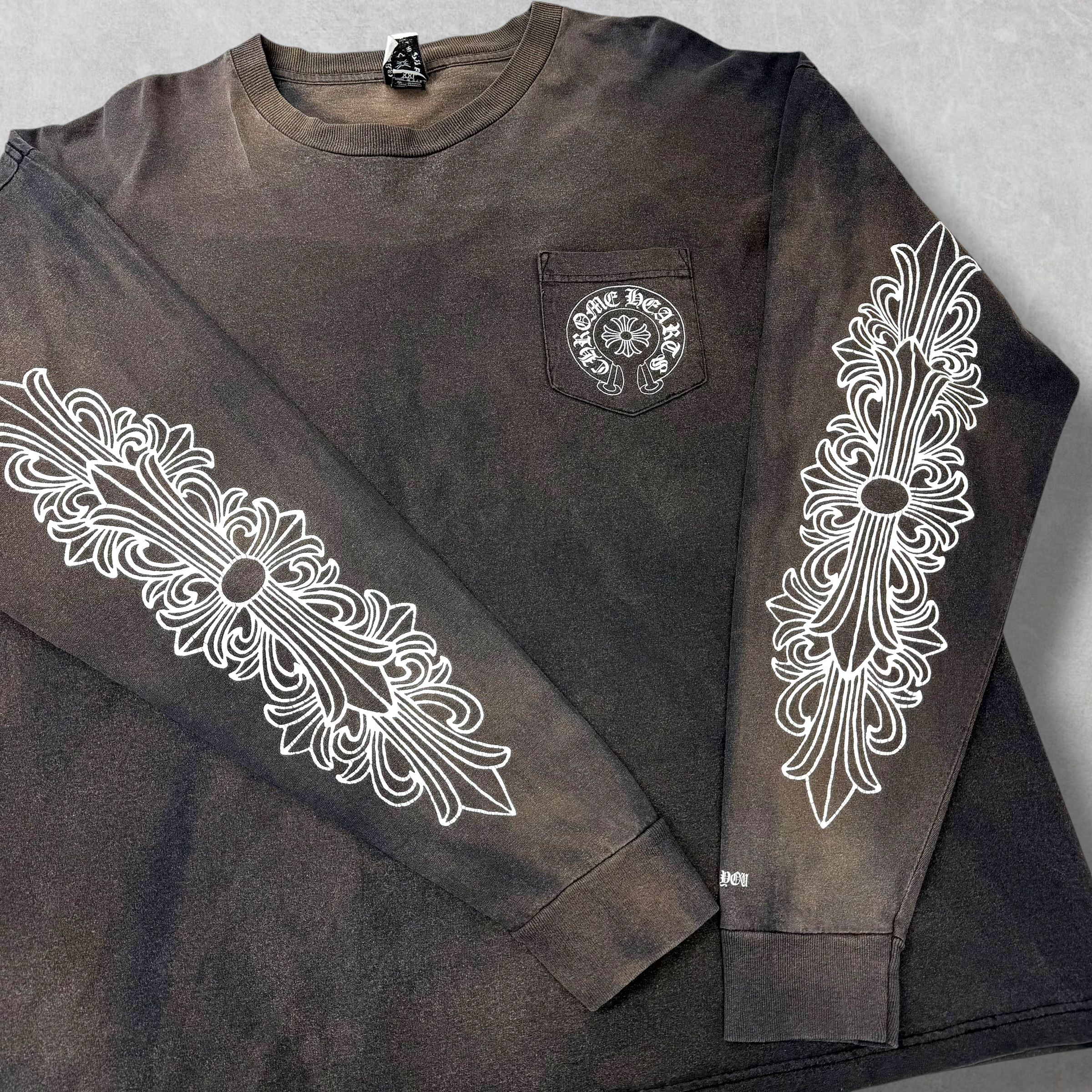 Vintage Chrome Hearts Las Vegas Horseshoe Floral L/S XXL