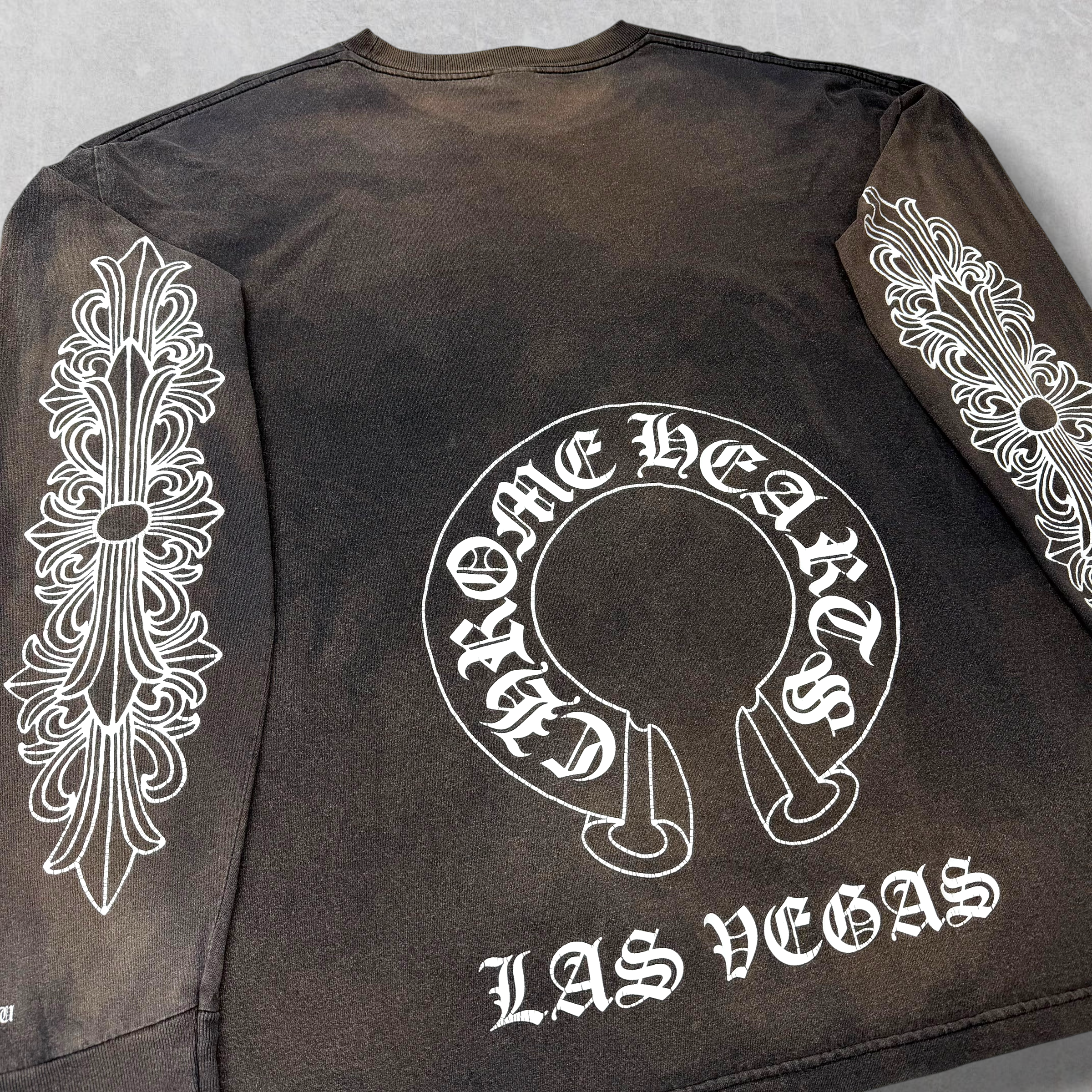 Vintage Chrome Hearts Las Vegas Horseshoe Floral L/S XXL
