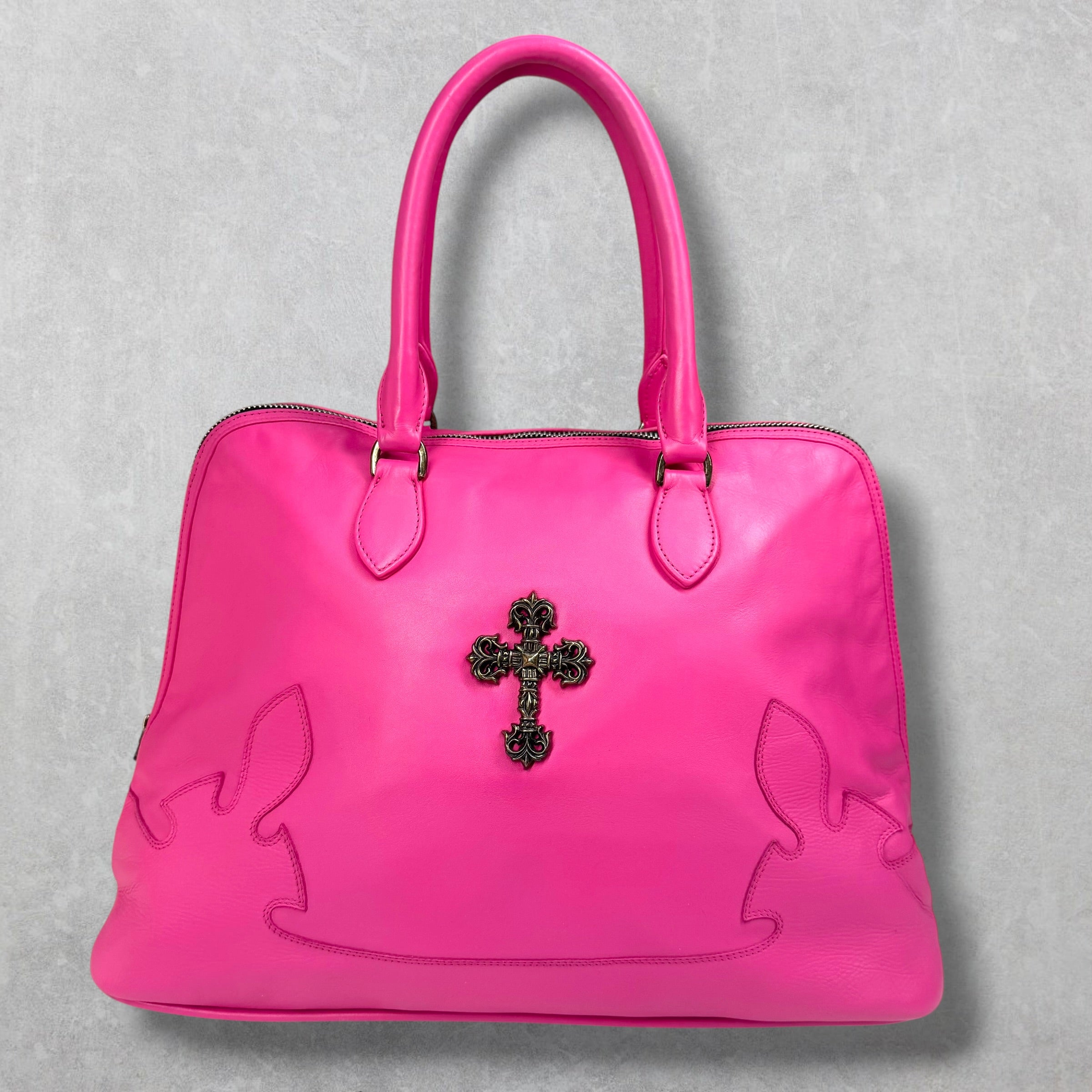Chrome Hearts Pink Filigree Slouchy Mo Bag
