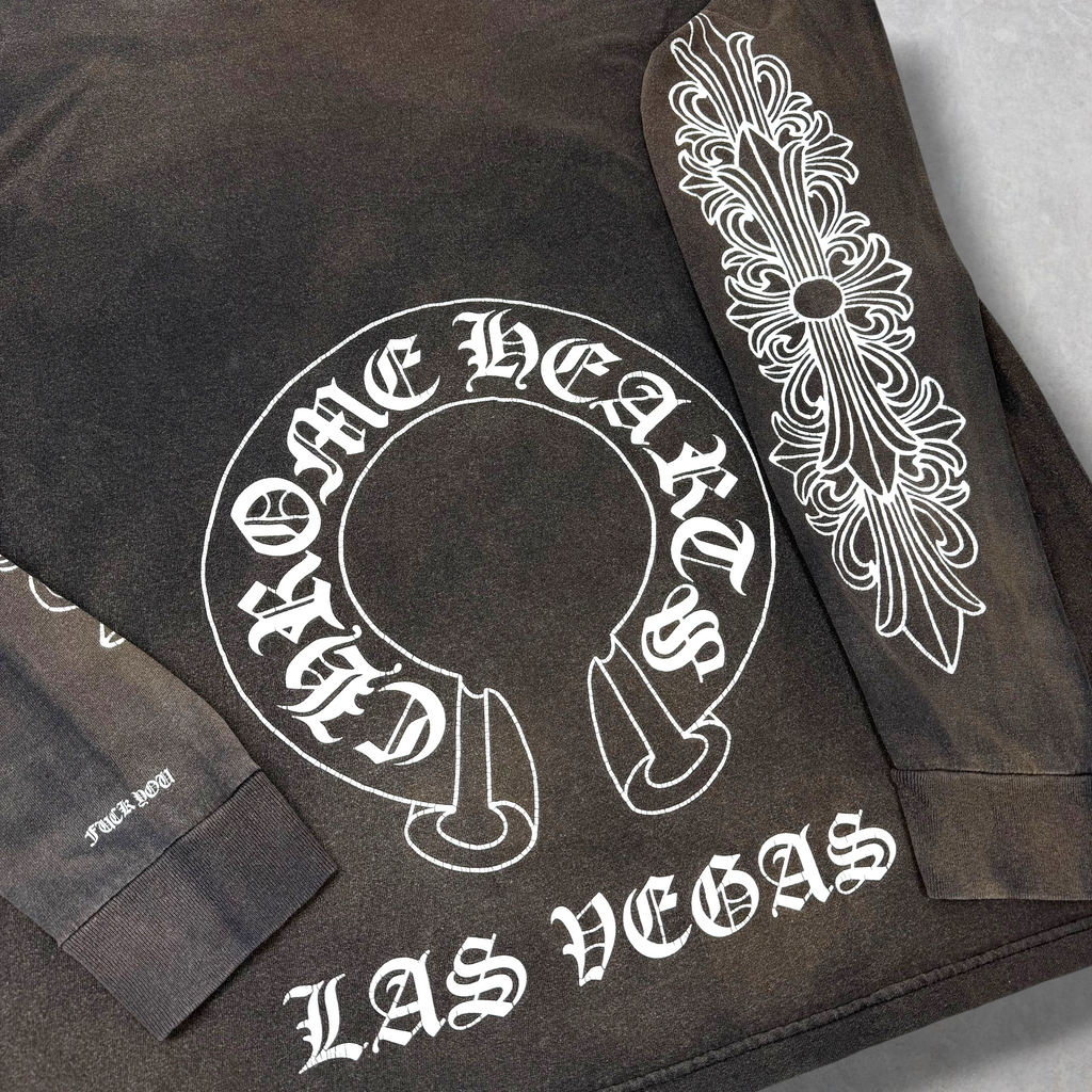 Vintage Chrome Hearts Las Vegas Horseshoe Floral L/S XXL
