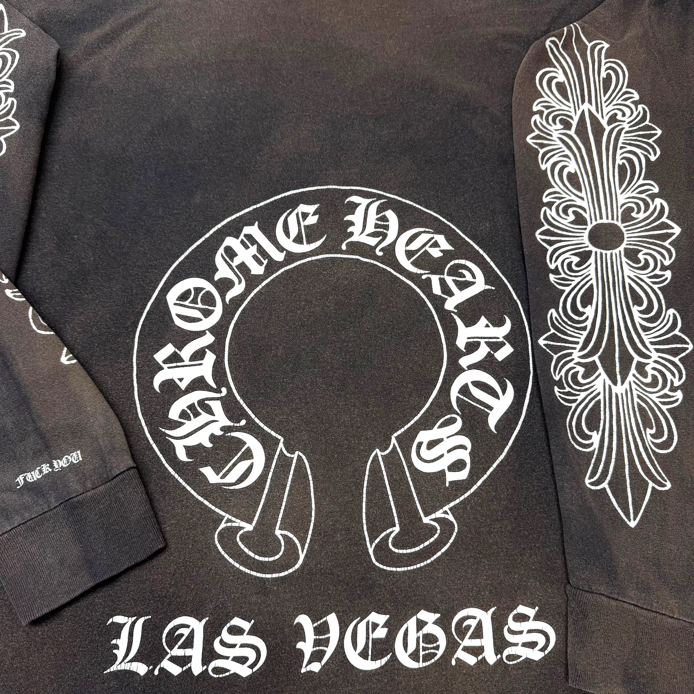 Vintage Chrome Hearts Las Vegas Horseshoe Floral L/S XXL