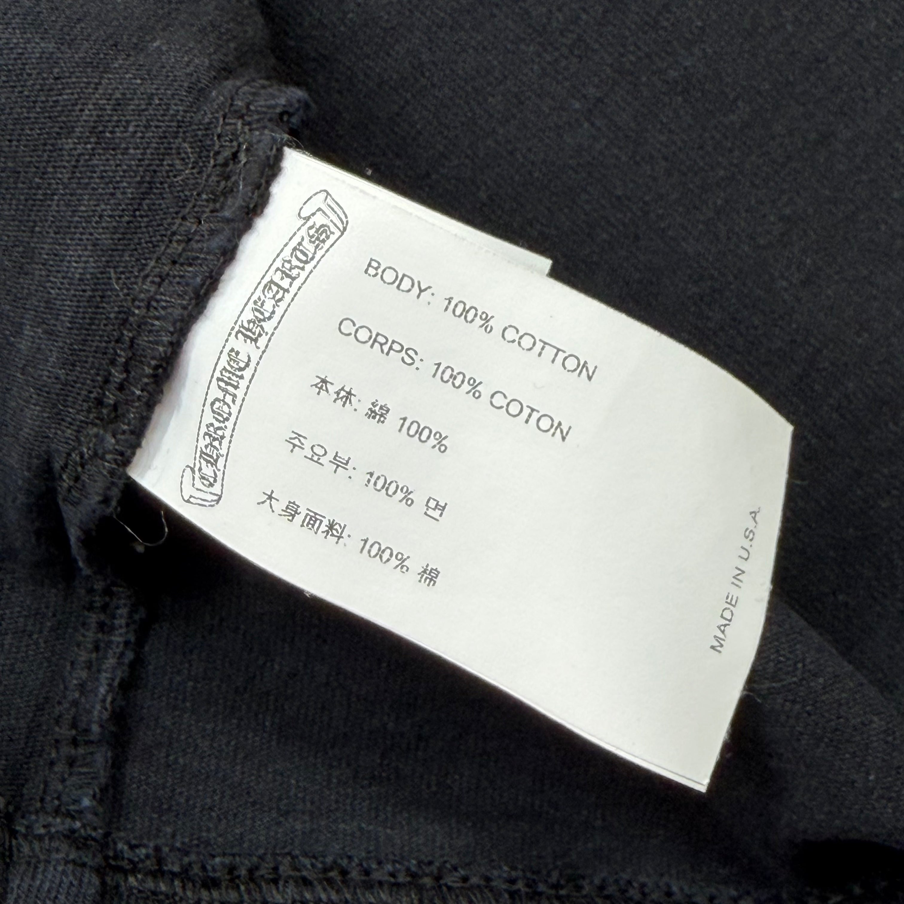 Chrome Hearts GRP Y Not Embroidered Black Tee XL