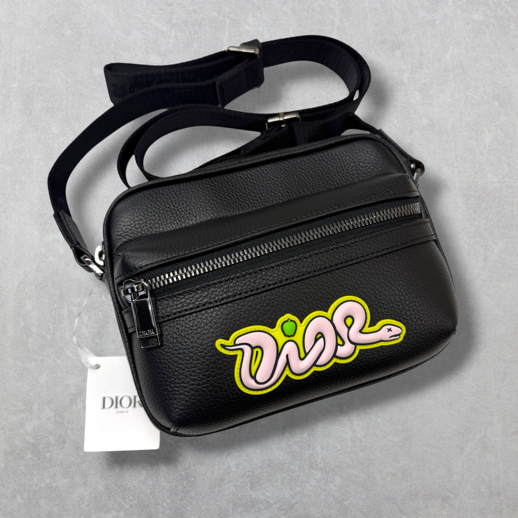 Dior X Kaws Mini Rider 2.0 Zipped Messenger Bag