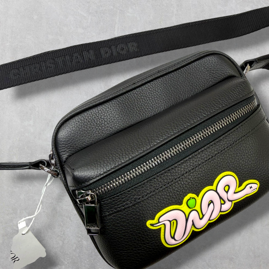 Dior X Kaws Mini Rider 2.0 Zipped Messenger Bag