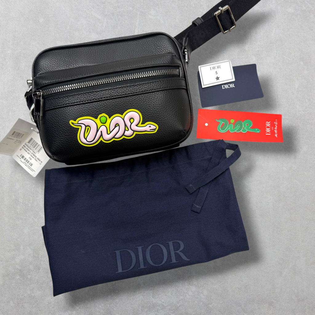 Dior X Kaws Mini Rider 2.0 Zipped Messenger Bag