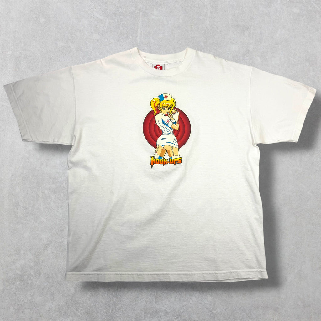 Vintage 90's Hook-Ups Nurse Tee XL