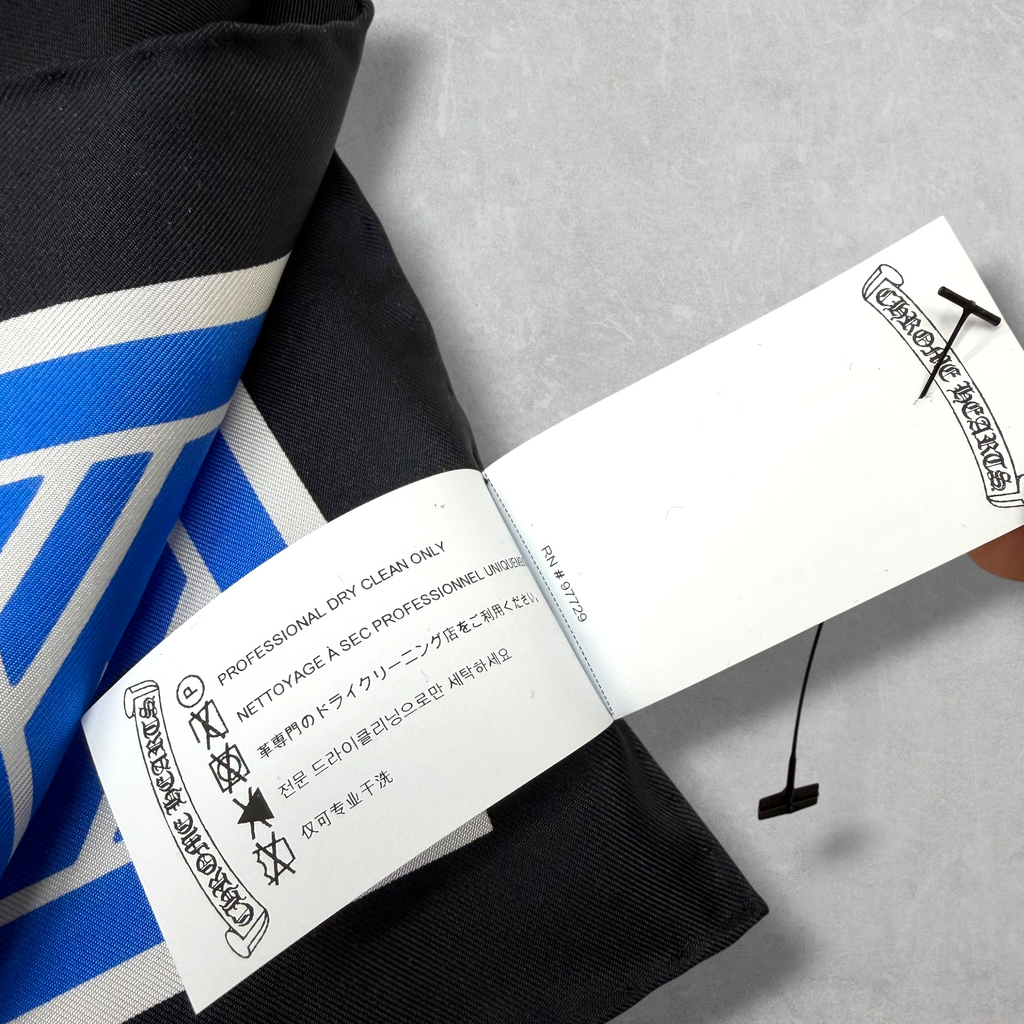 Chrome Hearts Silk Scarf Math Plus Blue