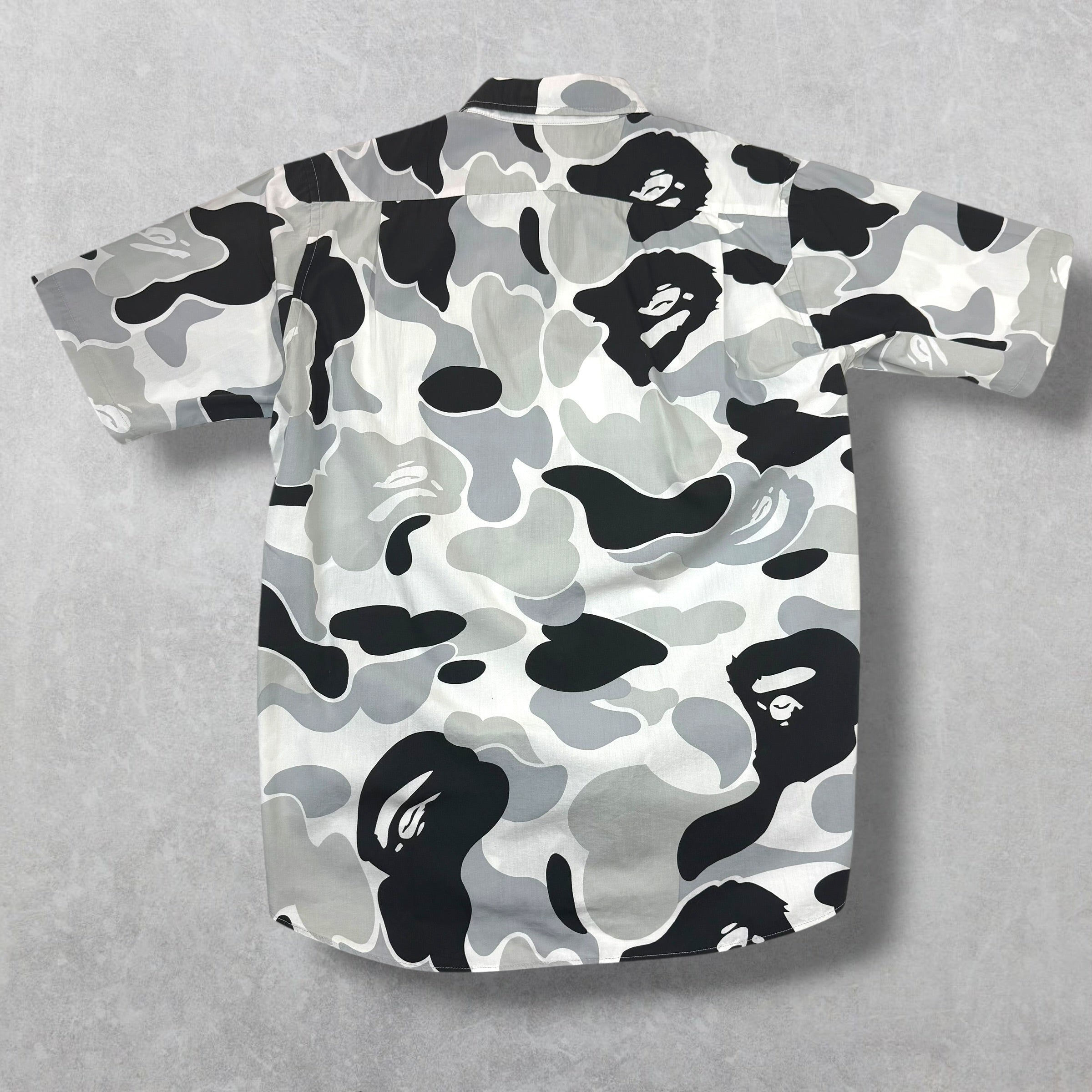Bape Grey Camo Button Up L