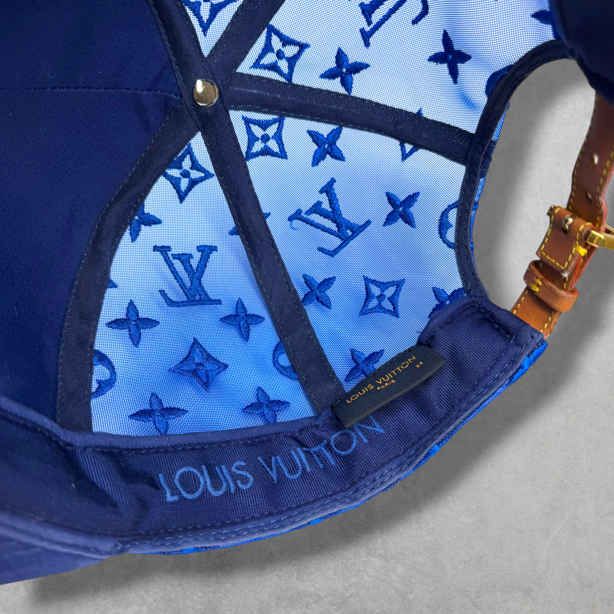 Louis Vuitton Everyday LV Embroidered Mesh Cap Blue