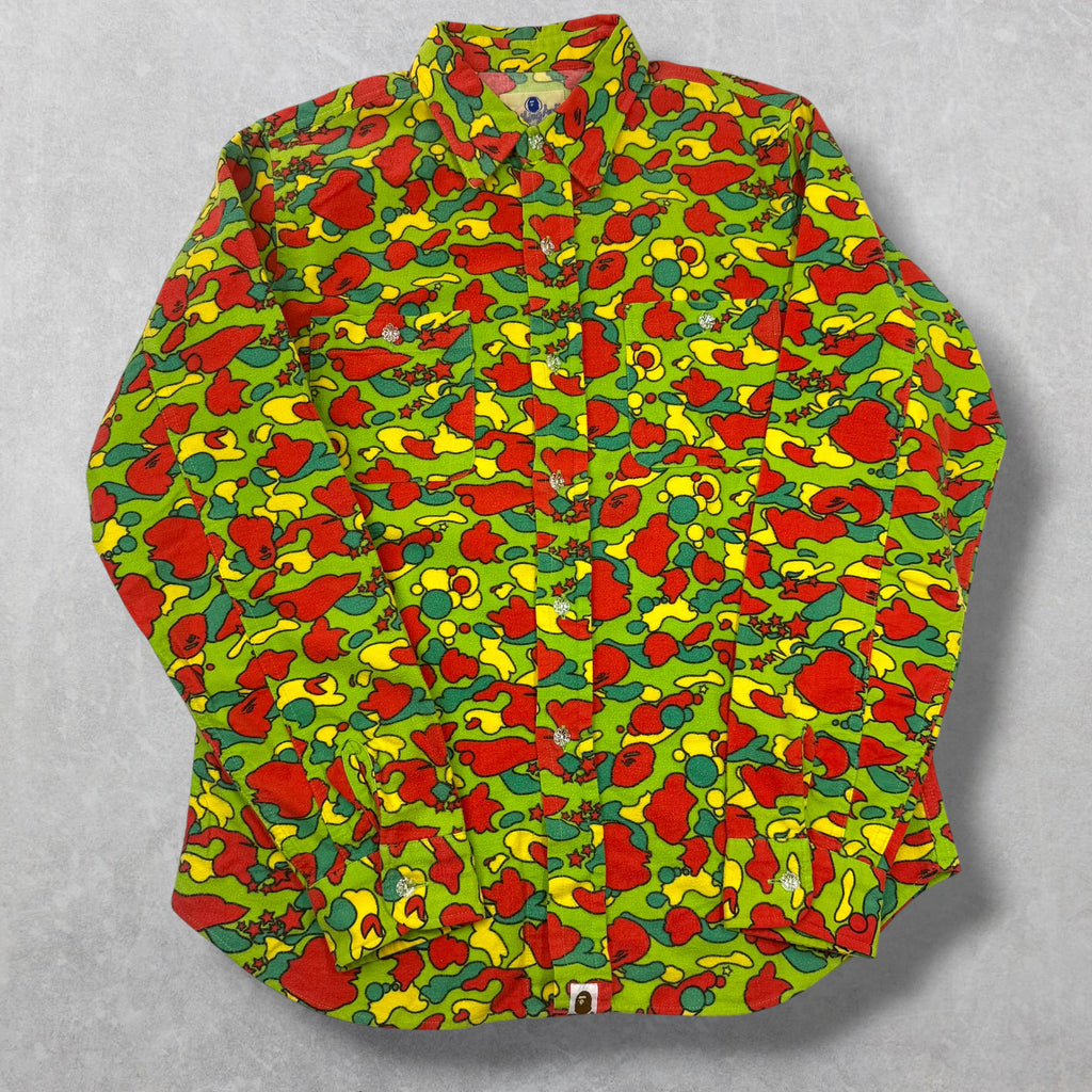 Bape Psyche Camo Button Up M