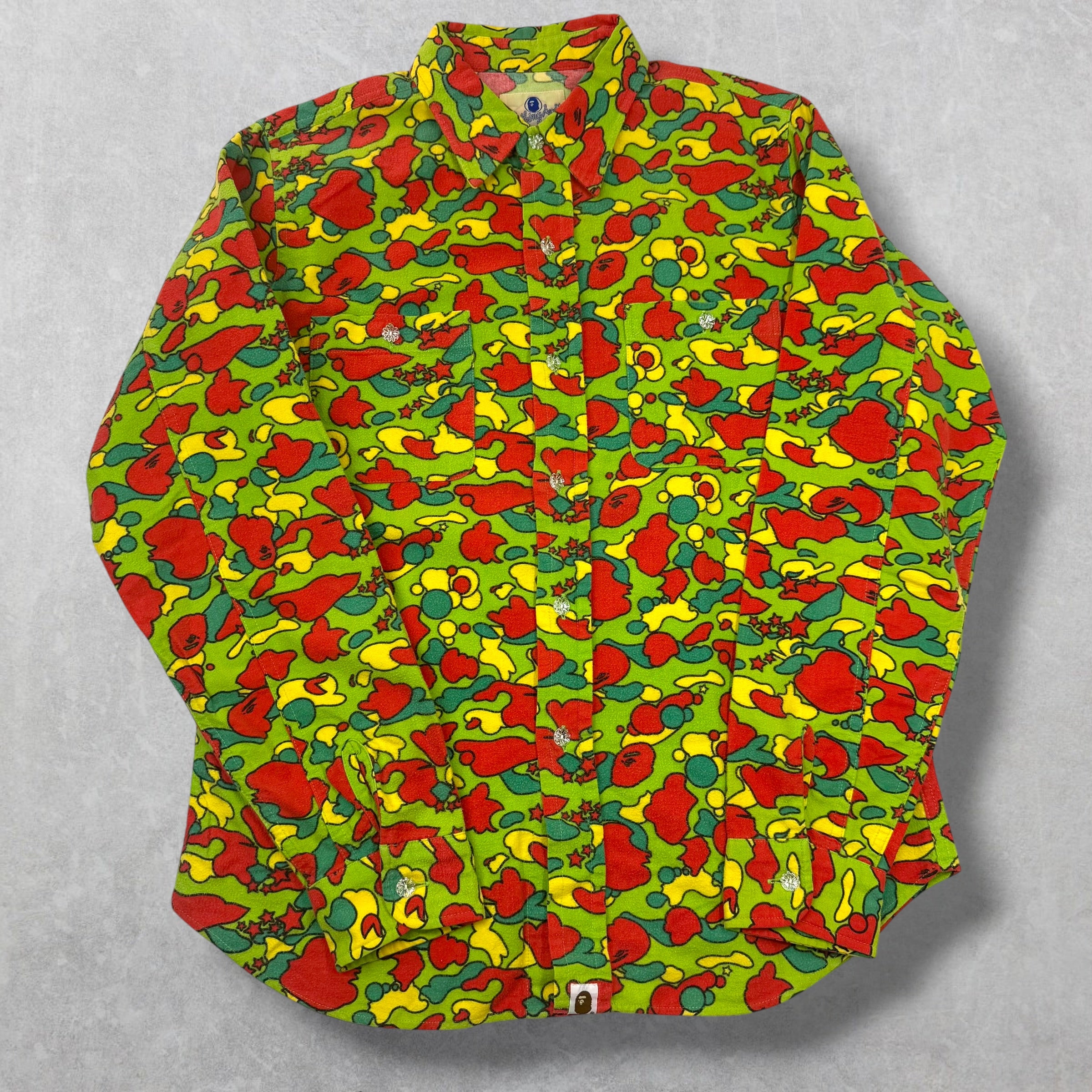 Bape Psyche Camo Button Up M