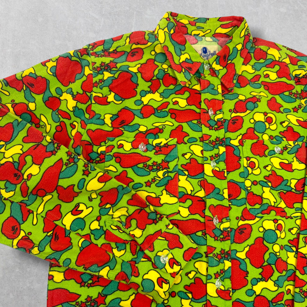 Bape Psyche Camo Button Up M