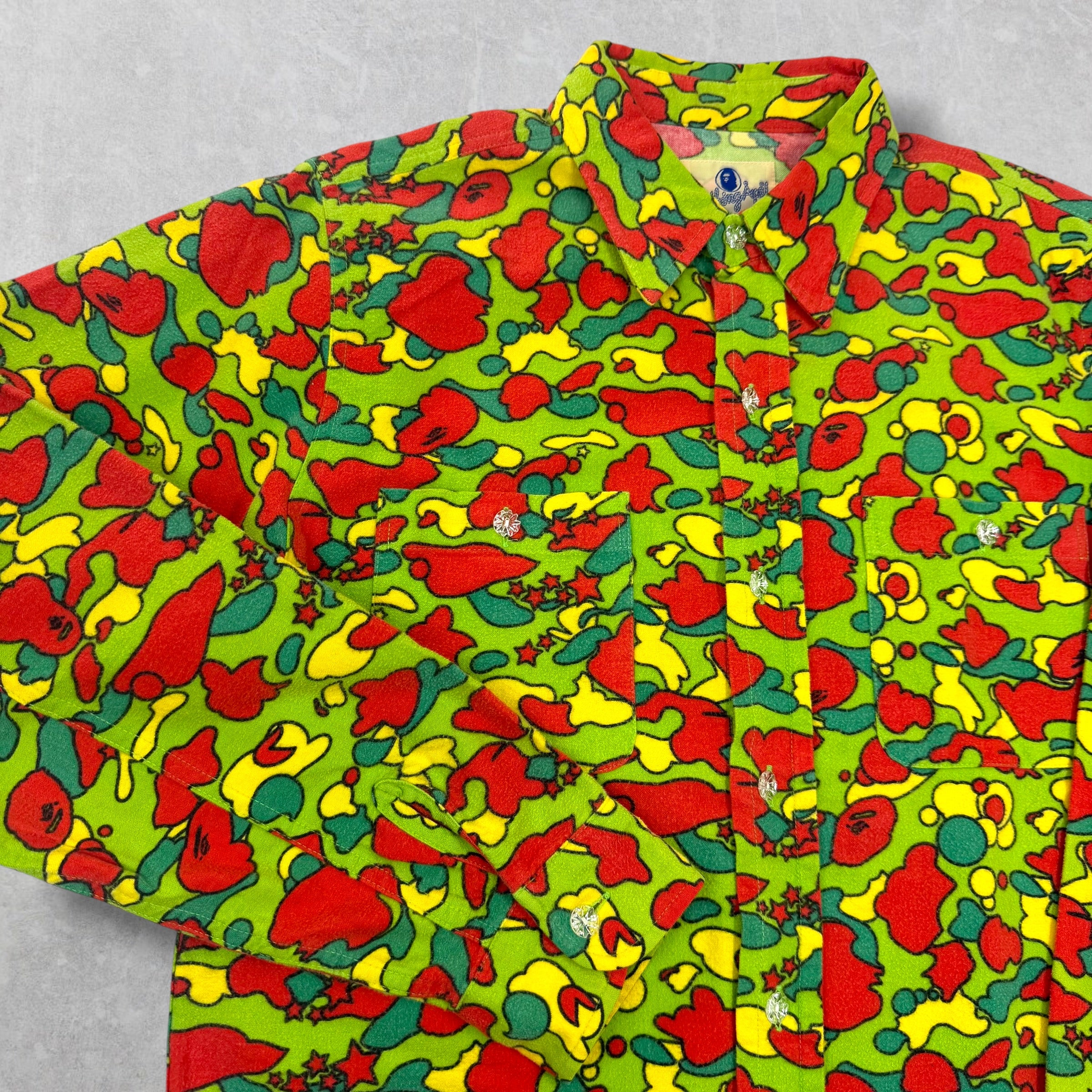 Bape Psyche Camo Button Up M