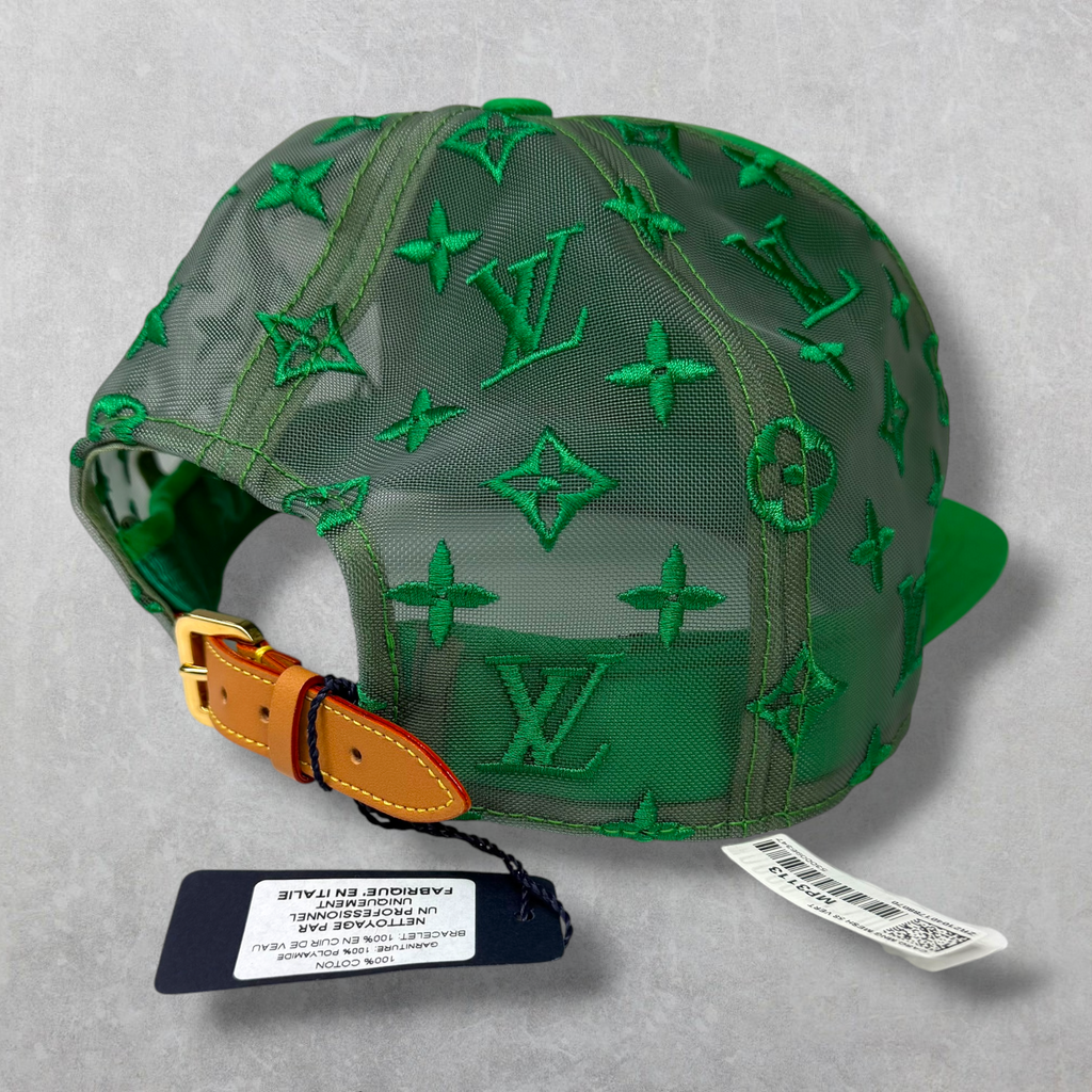 Louis Vuitton Everyday LV Embroidered Mesh Cap Green