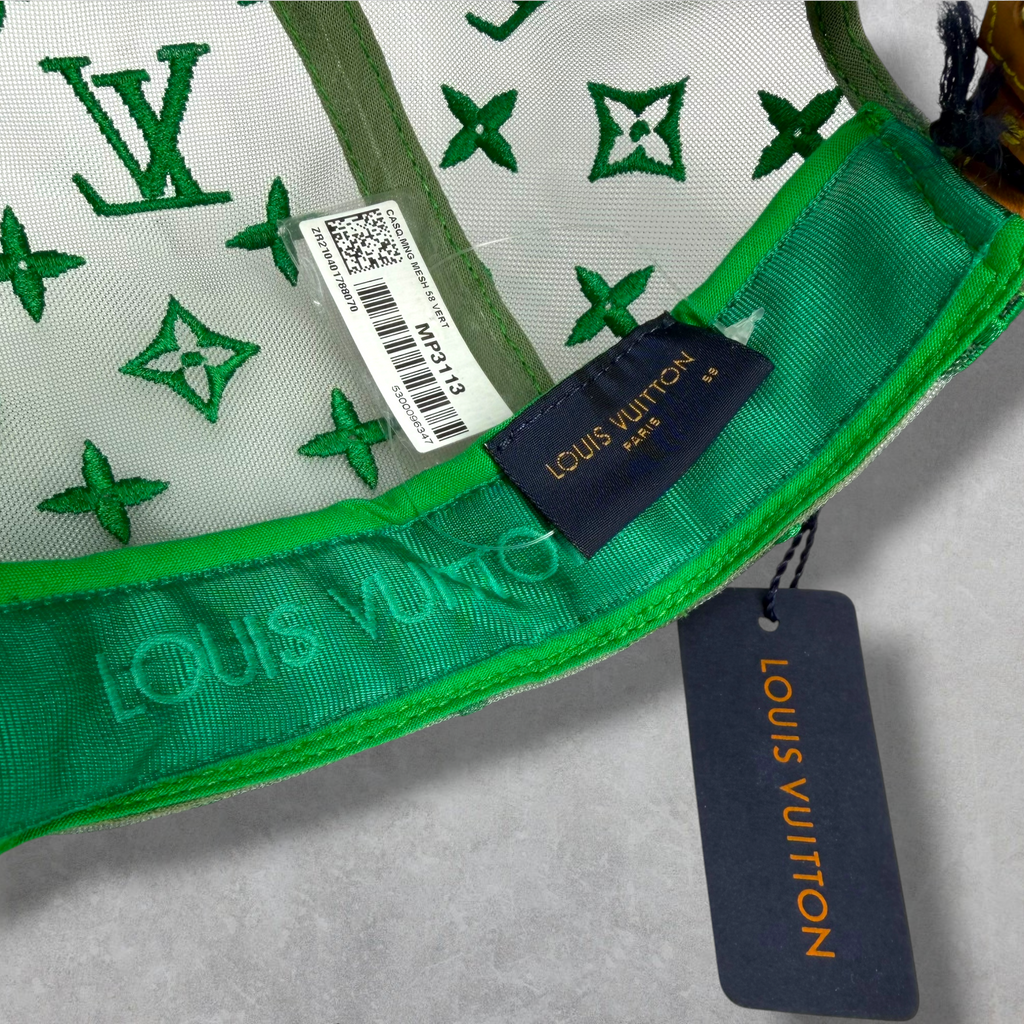 Louis Vuitton Everyday LV Embroidered Mesh Cap Green