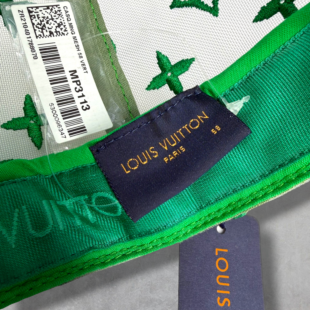 Louis Vuitton Everyday LV Embroidered Mesh Cap Green