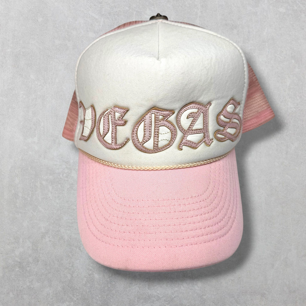 Vintage Chrome Hearts Vegas Pink Trucker Hat