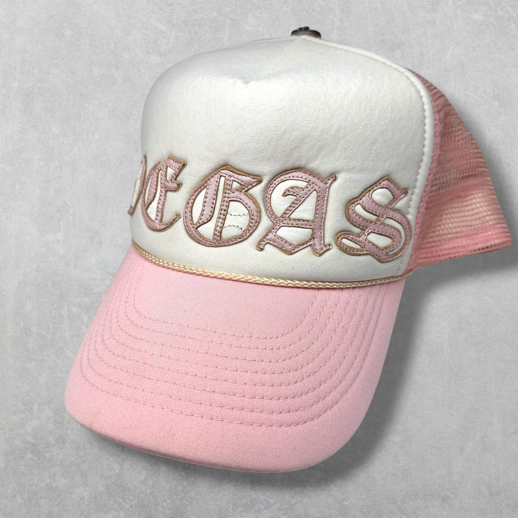 Vintage Chrome Hearts Vegas Pink Trucker Hat