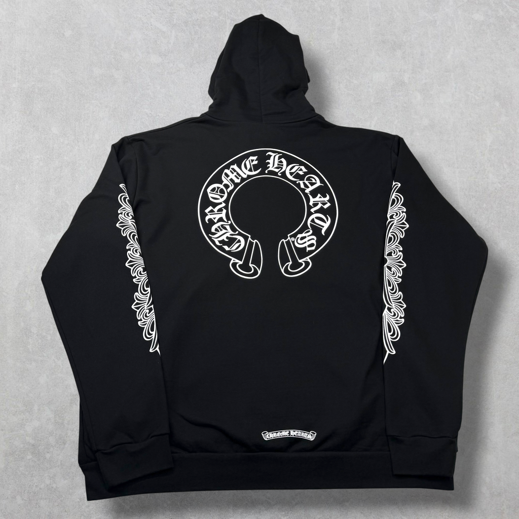 Chrome Hearts Horseshoe Floral Zip Up XXL