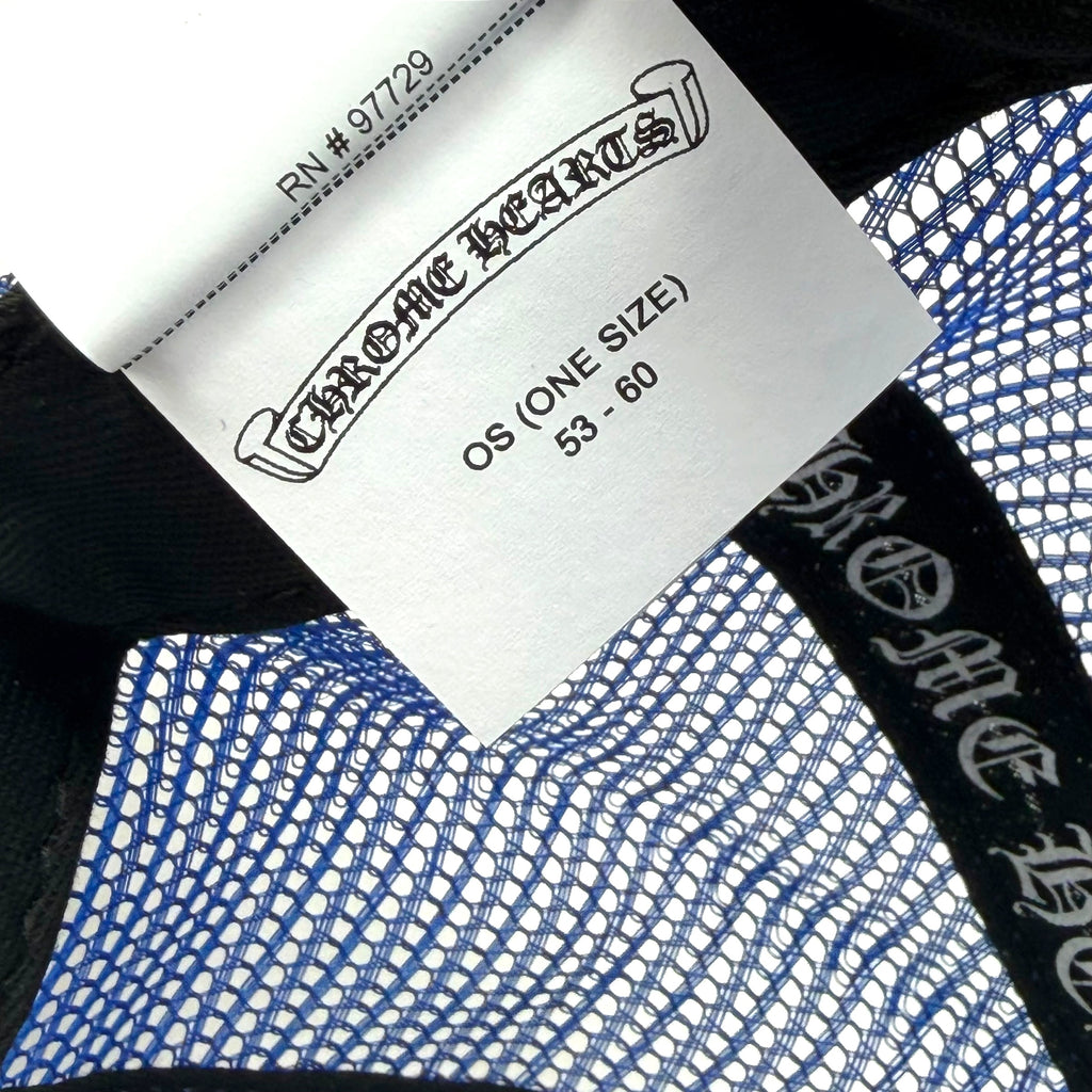 Chrome Hearts Eye Chart Blue Trucker Hat