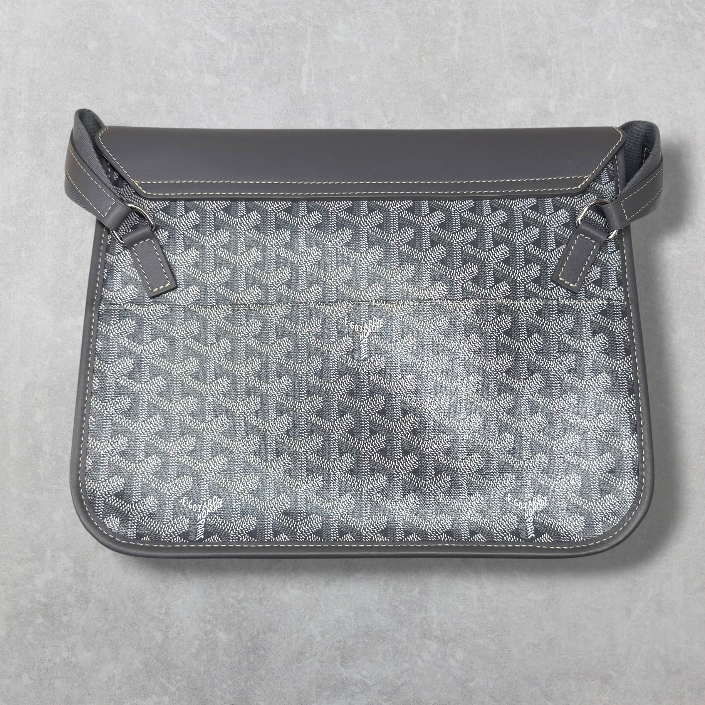 Goyard Coursier Messenger Bag Grey