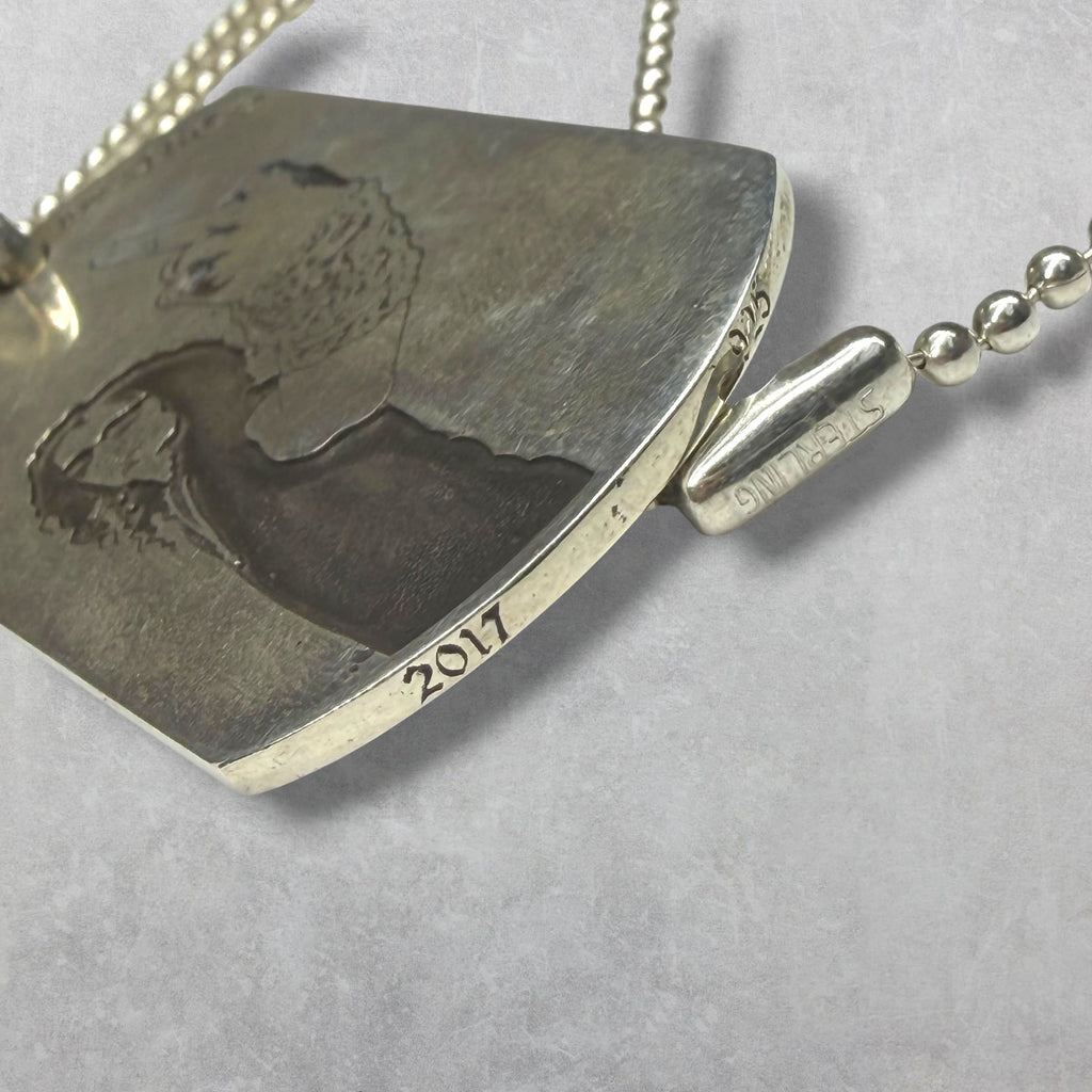 Chrome Hearts American Flag Richard Dog Tag w/ Ball Chain