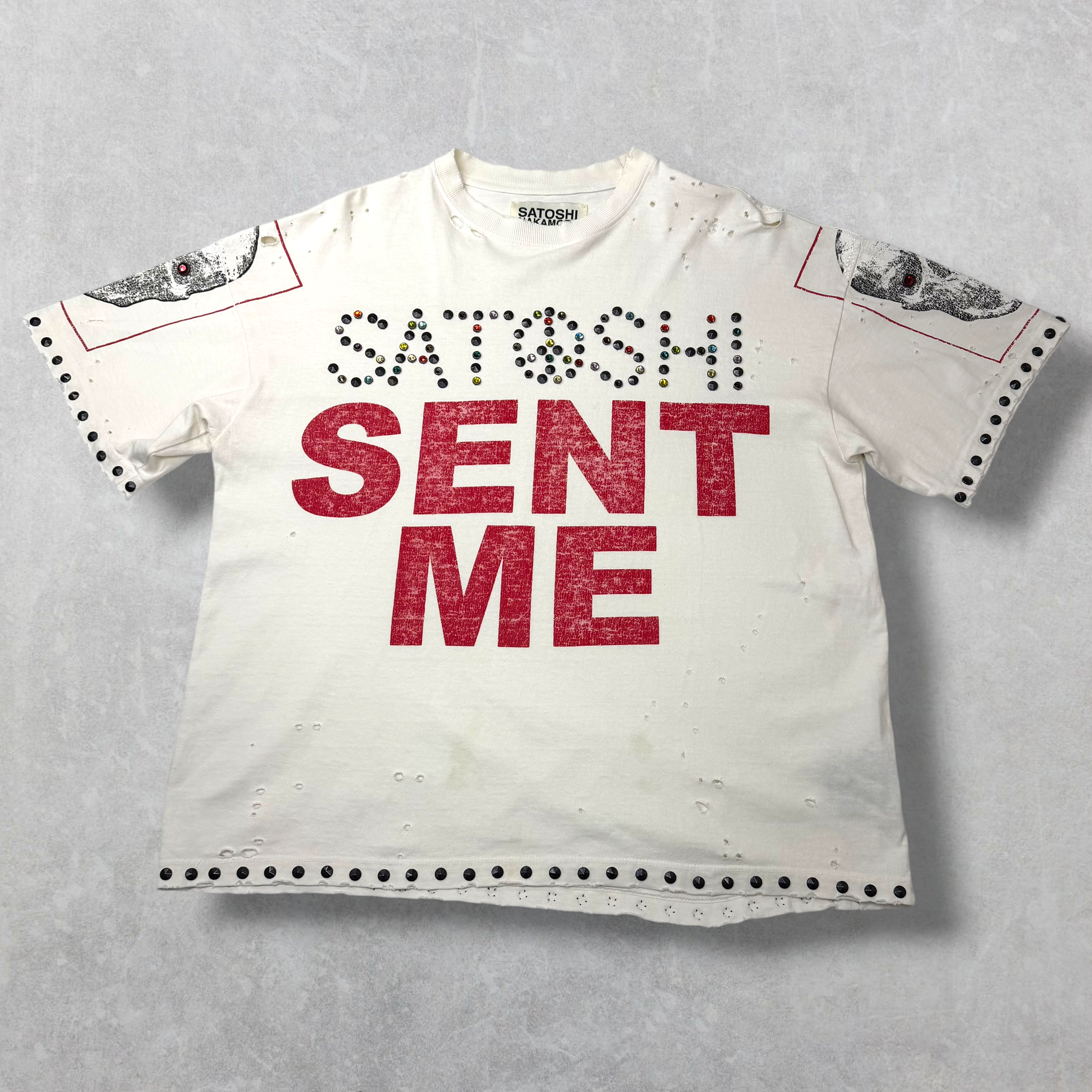 Satoshi Nakamoto Satoshi Sent Me White Tee S
