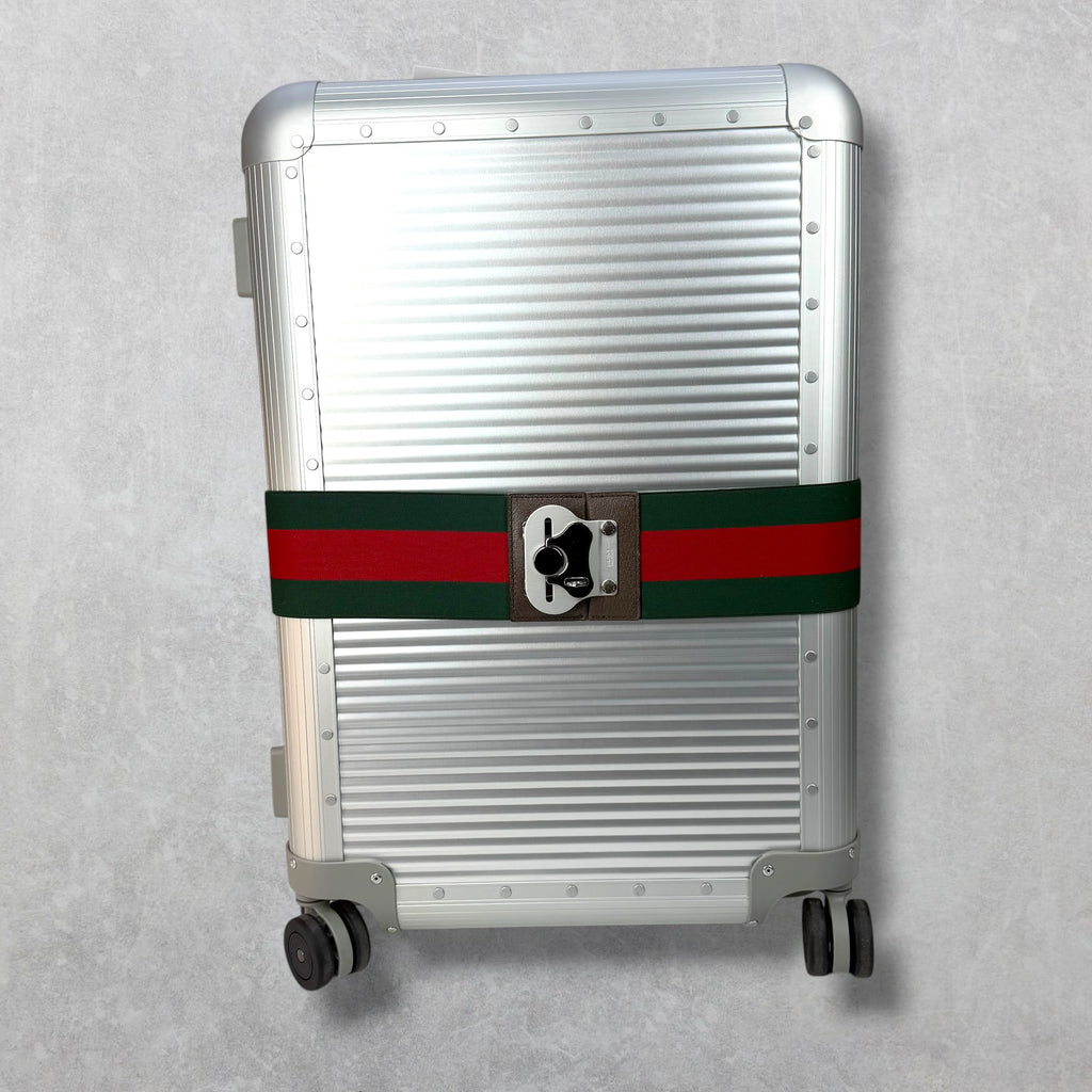 Gucci Aluminum Web Medium Cabin Plus Luggage