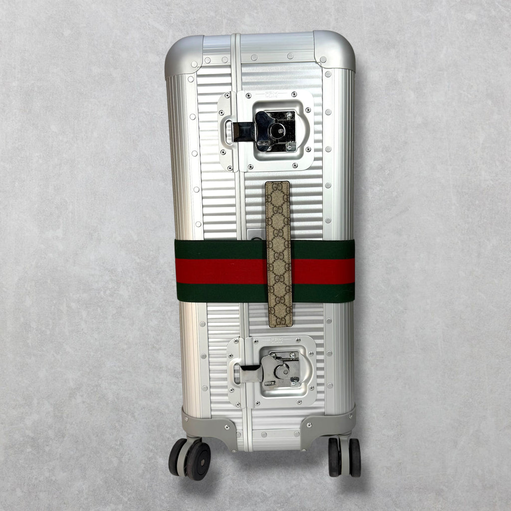 Gucci Aluminum Web Medium Cabin Plus Luggage