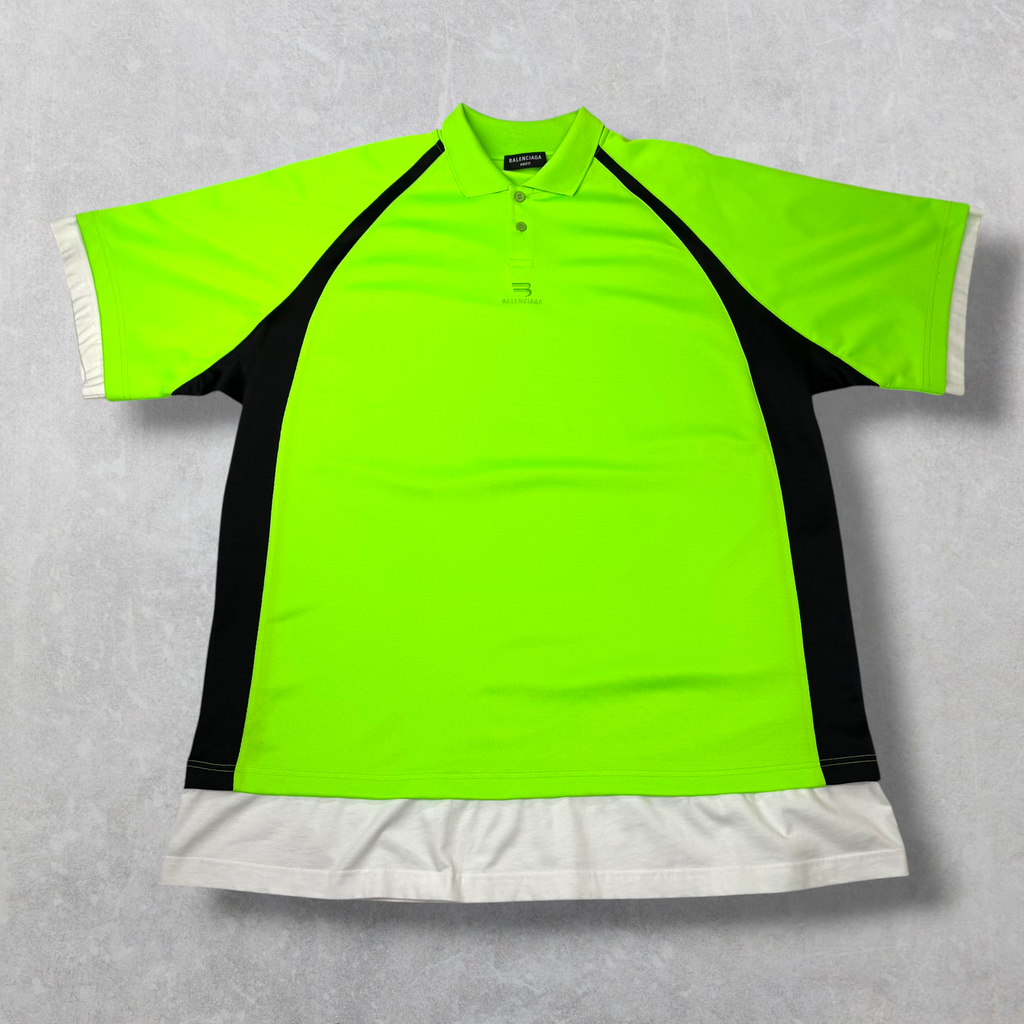 Balenciaga Embroidery Polo Shirt Green XXL