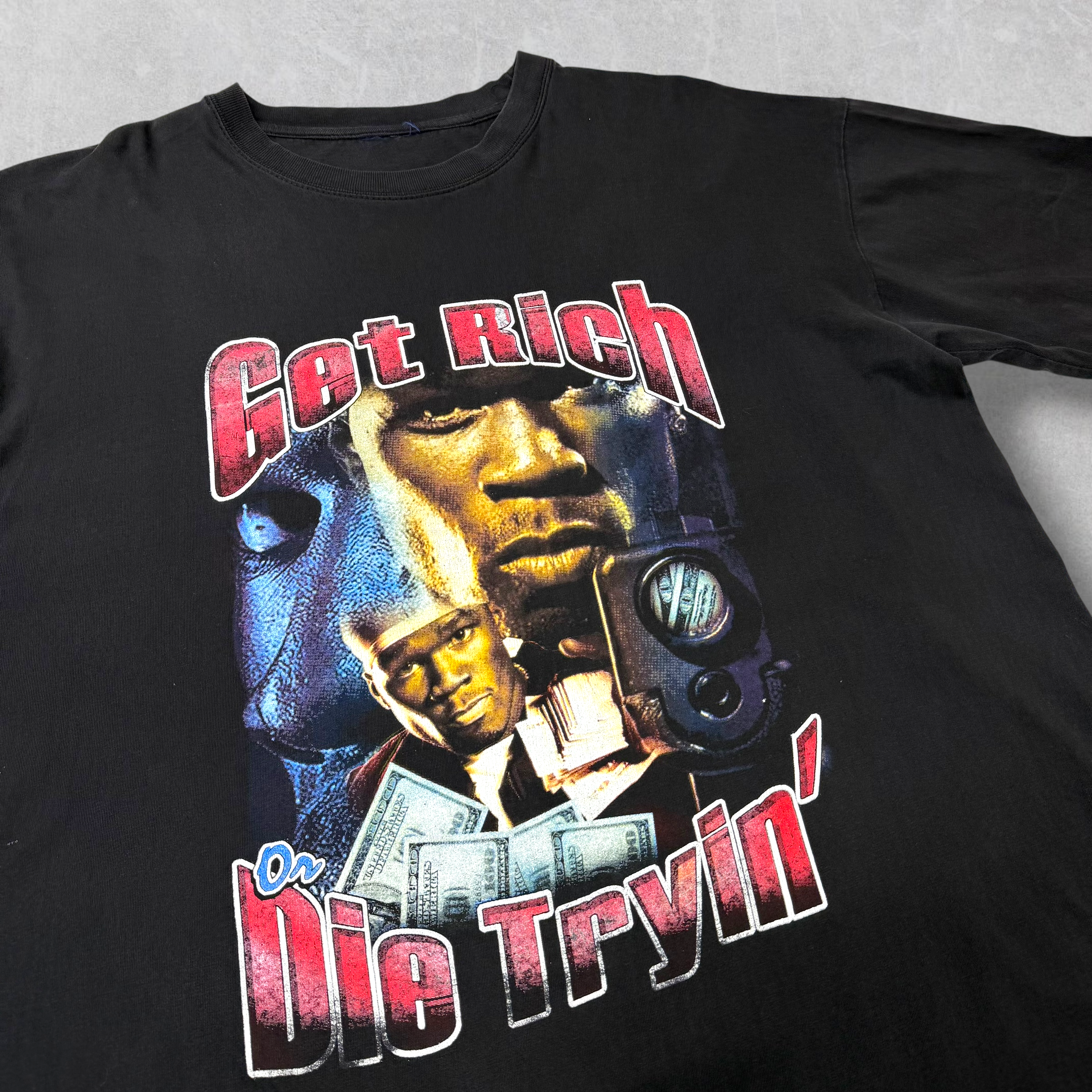 Vintage 2003 50 Cent Get Rich or Die Tryin Rap Tee XL