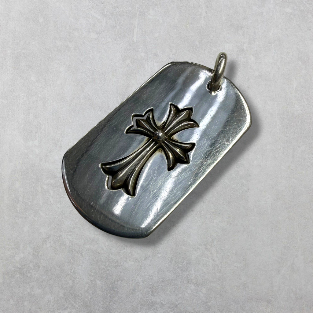 Chrome Hearts Cut Out Cross/Tiny Cross Dog Tag