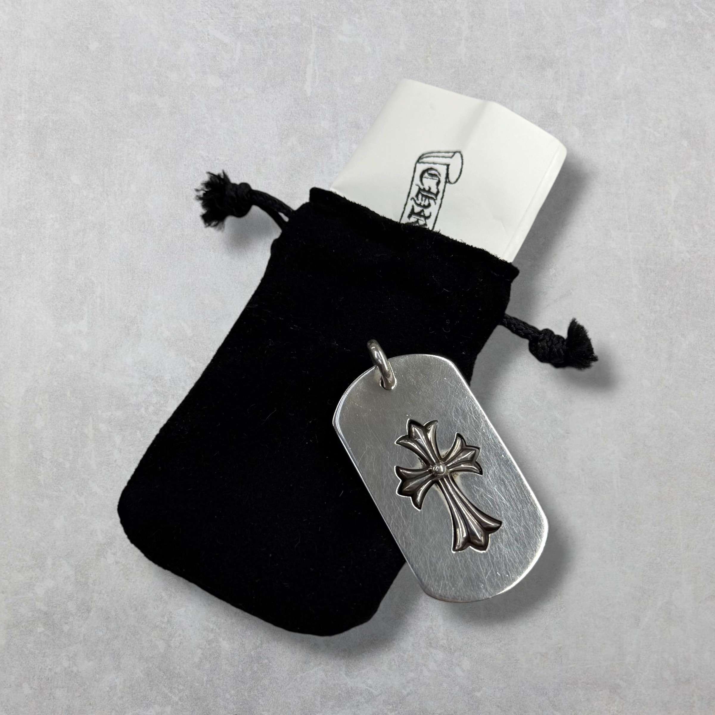 Chrome Hearts Cut Out Cross/Tiny Cross Dog Tag