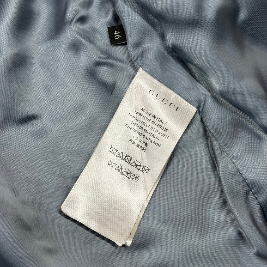 Gucci Web Trim Leather Bomber 46 (M)